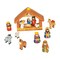 Fun Express Mini Christmas Nativity Set Stable with Jesus Mary Joseph Wisemen - 9 Pieces